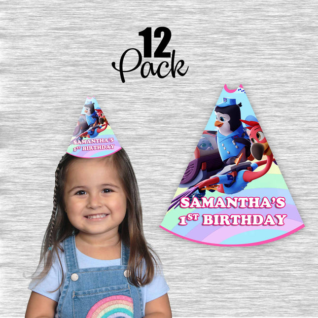TOTS Party Hats for Kids Birthday Favor - 12pack Customized #pink