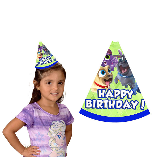 Puppy Dog Pals Party Hats for Kids Birthday Favor - 12pack Customized #green