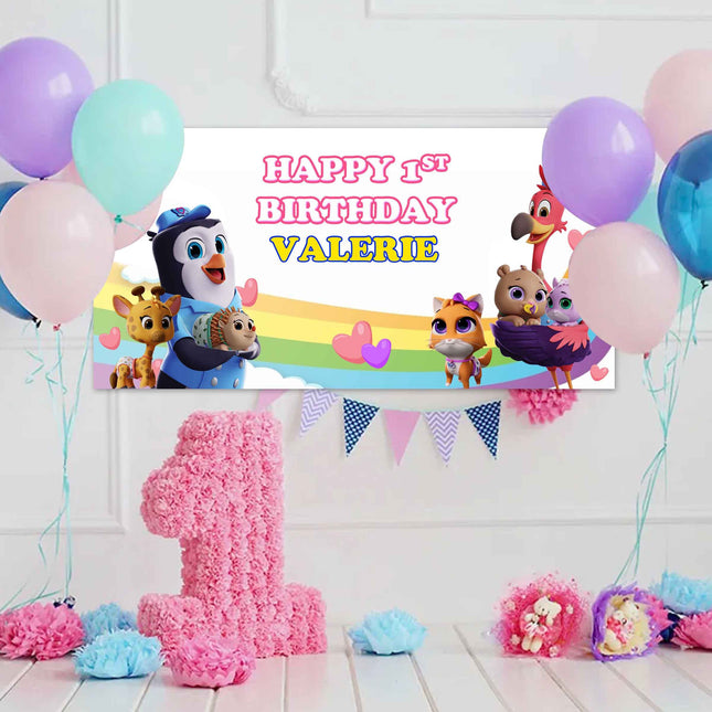 TOTS Birthday Banner Weatherproof Vinyl for Party Decor | Custom Outdoor Sign With Grommets 20x40in