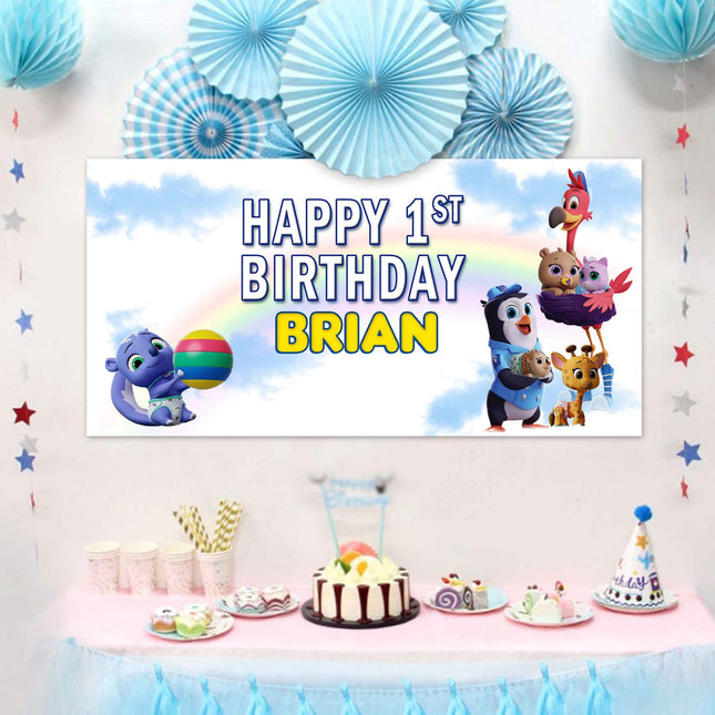 TOTS Birthday Banner Weatherproof Vinyl for Party Decor | Custom Outdoor Sign With Grommets 20x40in
