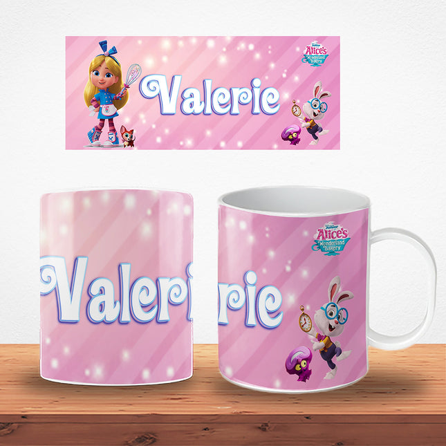Alice Bakery Kids Mug With Name Unbreakable Child Cup Gift for Birthday Son Daughter - 11oz