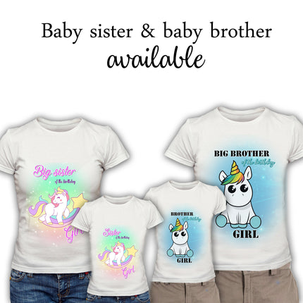 Unicorn Birthday Girl & Family Matching Shirts
