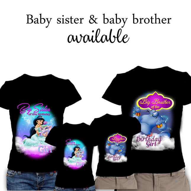 Jasmine Birthday Girl & Family Matching Shirts