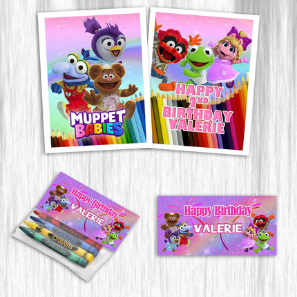 Muppet Babies Mini Coloring Books with crayons - 12pk #Purple