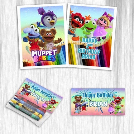 Muppet Babies Mini Coloring Books with crayons - 12pk #Blue