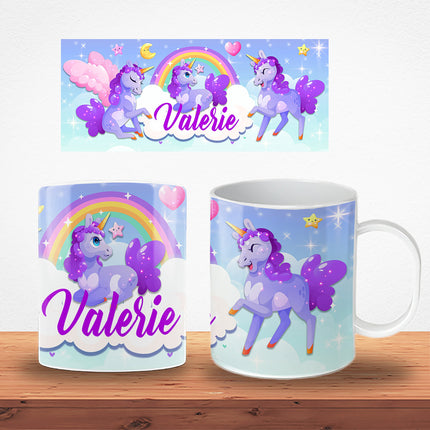 Unicorn Kids Mug With Name Unbreakable Child Cup Gift for Birthday Son Daughter - 11oz