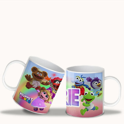Muppet Babies Kids Mug With Name Unbreakable Child Cup Gift for Birthday Son Daughter - 11oz #Purple