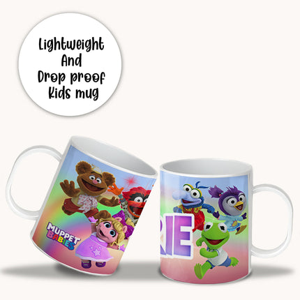 Muppet Babies Kids Mug With Name Unbreakable Child Cup Gift for Birthday Son Daughter - 11oz #Purple
