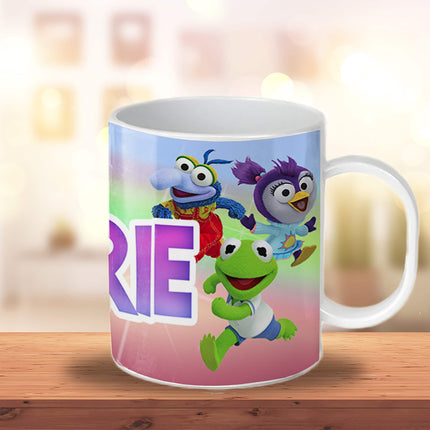 Muppet Babies Kids Mug With Name Unbreakable Child Cup Gift for Birthday Son Daughter - 11oz #Purple