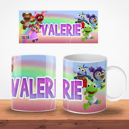 Muppet Babies Kids Mug With Name Unbreakable Child Cup Gift for Birthday Son Daughter - 11oz #Purple