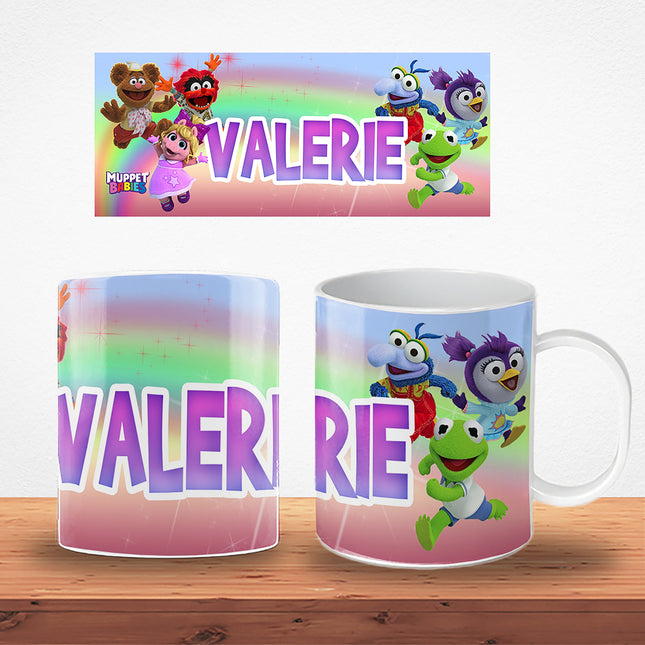 Muppet Babies Kids Mug With Name Unbreakable Child Cup Gift for Birthday Son Daughter - 11oz #Purple