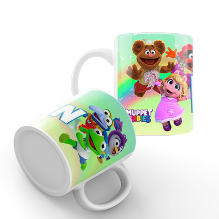 Muppet Babies Kids Mug With Name Unbreakable Child Cup Gift for Birthday Son Daughter - 11oz #Green