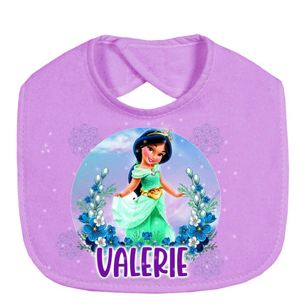 Jasmine Baby Bib With Name Custom Gift for Shower Boy Girl Son Daughter