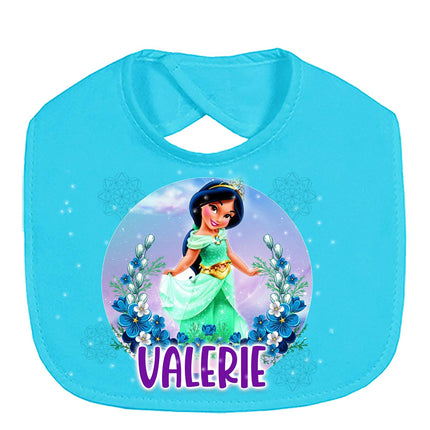 Jasmine Baby Bib With Name Custom Gift for Shower Boy Girl Son Daughter