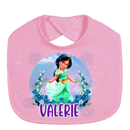 Jasmine Baby Bib With Name Custom Gift for Shower Boy Girl Son Daughter