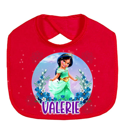 Jasmine Baby Bib With Name Custom Gift for Shower Boy Girl Son Daughter