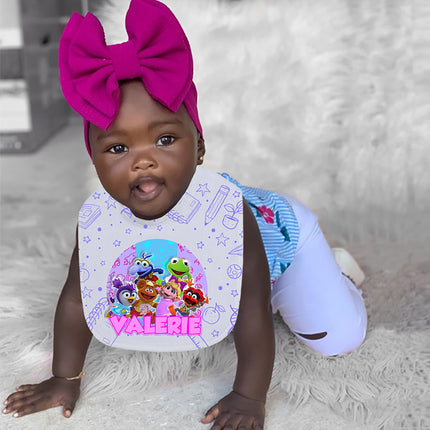 Muppet Babies Baby Bib With Name Custom Gift for Shower Girl Daughter
