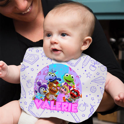 Muppet Babies Baby Bib With Name Custom Gift for Shower Girl Daughter