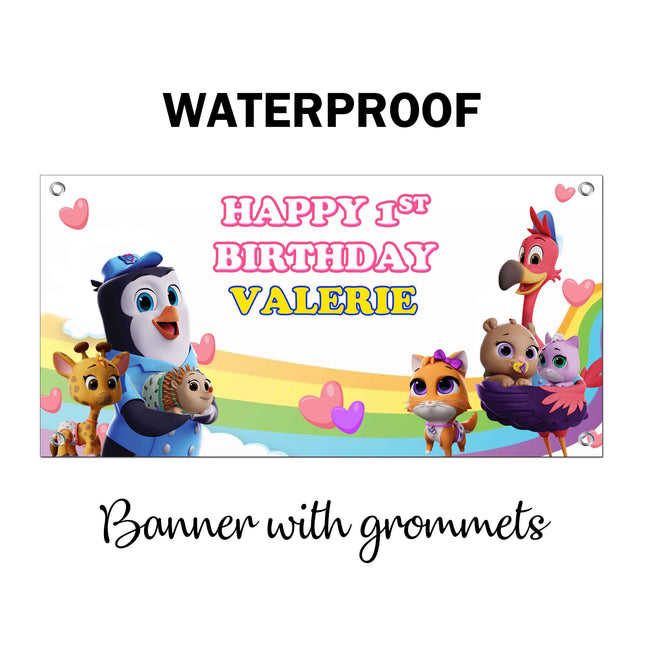 TOTS Birthday Banner Weatherproof Vinyl for Party Decor | Custom Outdoor Sign With Grommets 20x40in