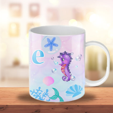 Mermaid Tail Kids Mug With Name Unbreakable Child Cup Gift for Birthday Son Daughter - 11oz