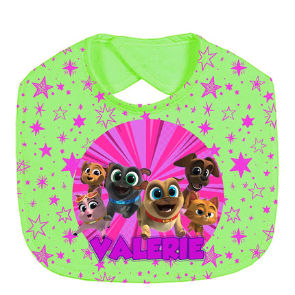 Puppy Dog Pals Baby Bib With Name Custom Gift for Shower Boy Girl Son Daughter