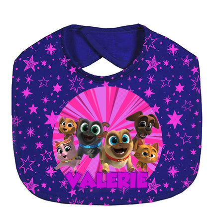 Puppy Dog Pals Baby Bib With Name Custom Gift for Shower Boy Girl Son Daughter