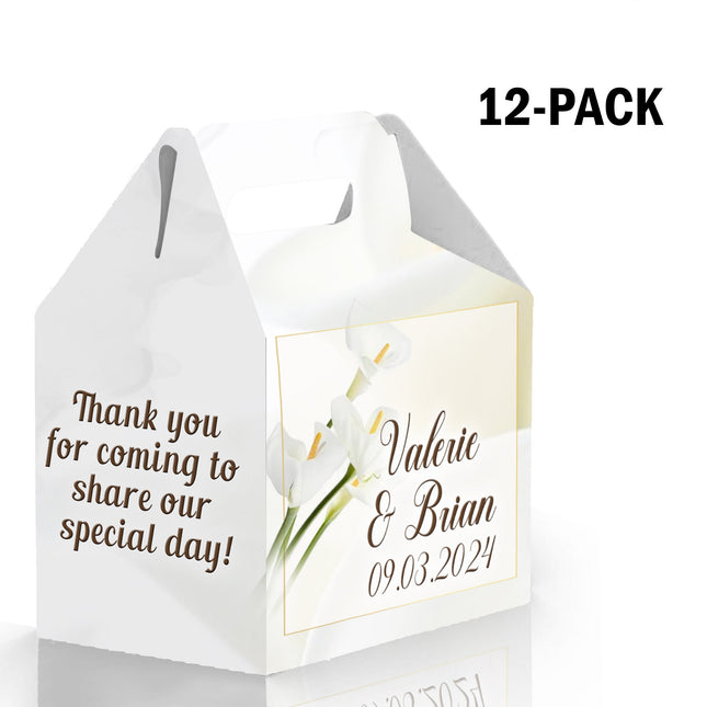 Wedding Gable Gift Box - 12Pack - 4.4x4.5in