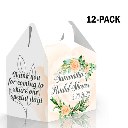 Bridal Shower Gable Gift Box - 12Pack - 4.4x4.5in