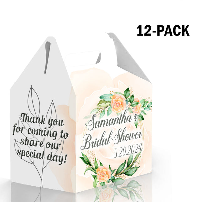 Bridal Shower Gable Gift Box - 12Pack - 4.4x4.5in