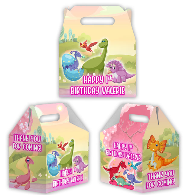 Dinosaurs Candy Gable Box for Birthday Party Favors 12 Pack - 4.4x4.5in #Style 2