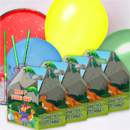 Dinosaurs Candy Gable Box for Birthday Party Favors 12 Pack - 4.4x4.5in #Style 3