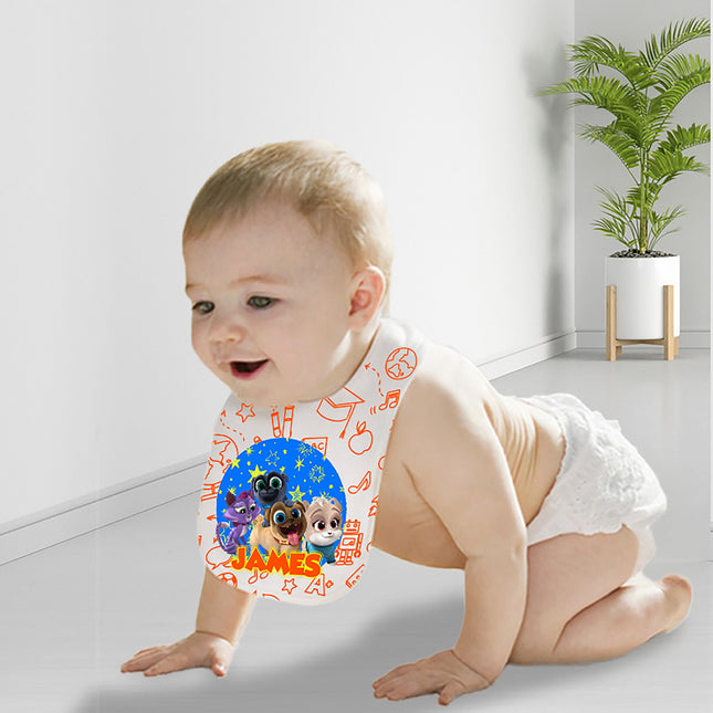 Puppy Dog Pals Baby Bib With Name Custom Gift for Shower Boy Girl Son Daughter
