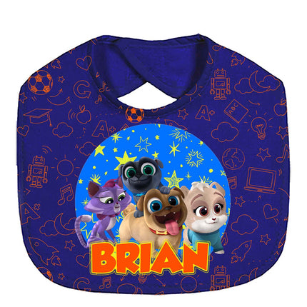 Puppy Dog Pals Baby Bib With Name Custom Gift for Shower Boy Girl Son Daughter