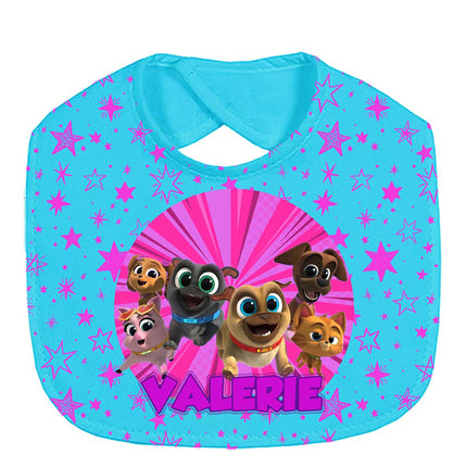 Puppy Dog Pals Baby Bib With Name Custom Gift for Shower Boy Girl Son Daughter
