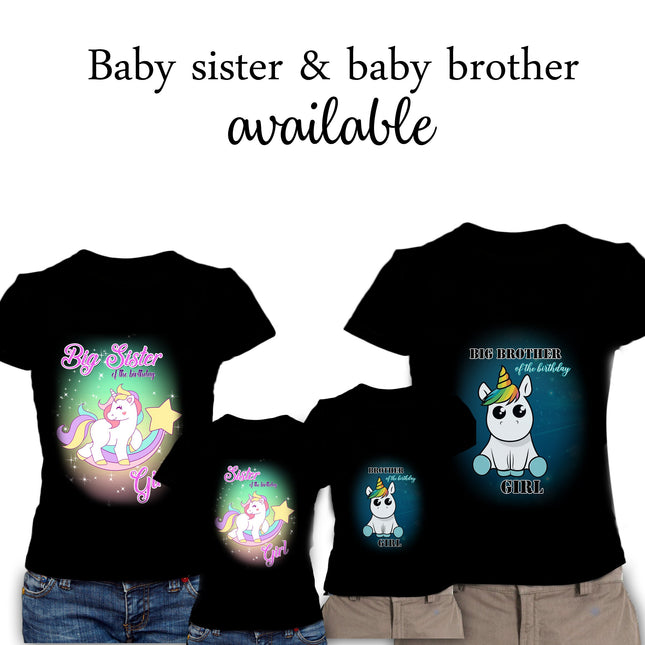 Unicorn Birthday Girl & Family Matching Shirts