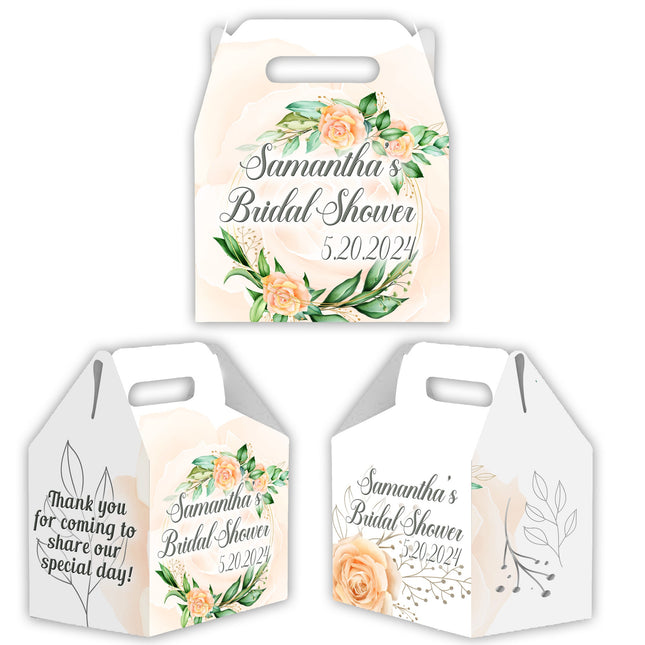 Bridal Shower Gable Gift Box - 12Pack - 4.4x4.5in