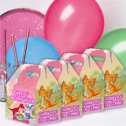 Dinosaurs Candy Gable Box for Birthday Party Favors 12 Pack - 4.4x4.5in #Style 2