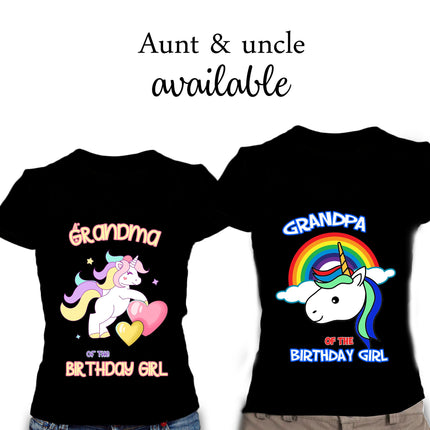 Unicorn Birthday Girl & Family Matching Shirts #Style2