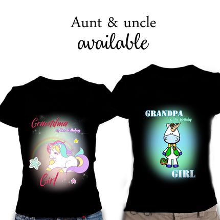 Unicorn Birthday Girl & Family Matching Shirts