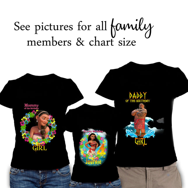 Moana Birthday Girl & Family Matching Shirts