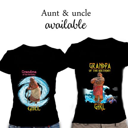 Moana Birthday Girl & Family Matching Shirts