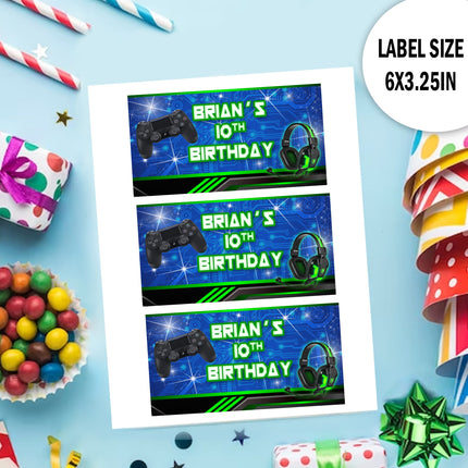 VideoGame Gable Box Labels | 12-Pack Stickers | Size 6x3.25in