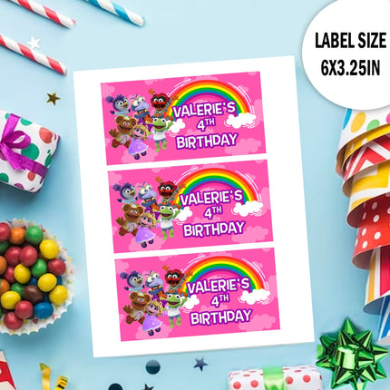 Muppet Babies Gable Box Labels | 12-Pack Stickers | Size 6x3.25in