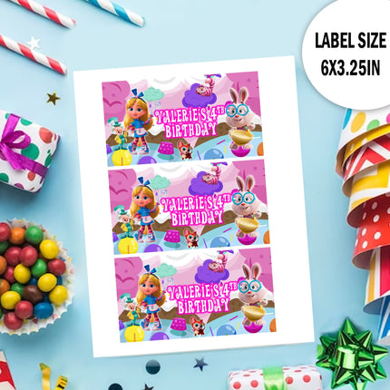 Alice Bakery Gable Box Labels | 12-Pack Stickers | Size 6x3.25in