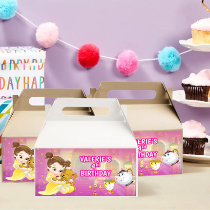 Baby Belle Gable Box Labels | 12-Pack Stickers | Size 6x3.25in