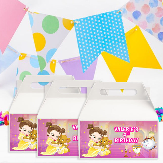 Baby Belle Gable Box Labels | 12-Pack Stickers | Size 6x3.25in