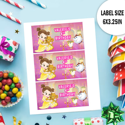 Baby Belle Gable Box Labels | 12-Pack Stickers | Size 6x3.25in