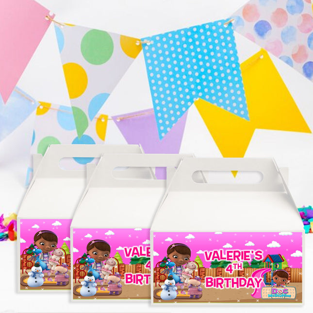 Doc McStuffins Gable Box Labels | 12-Pack Stickers | Size 6x3.25in