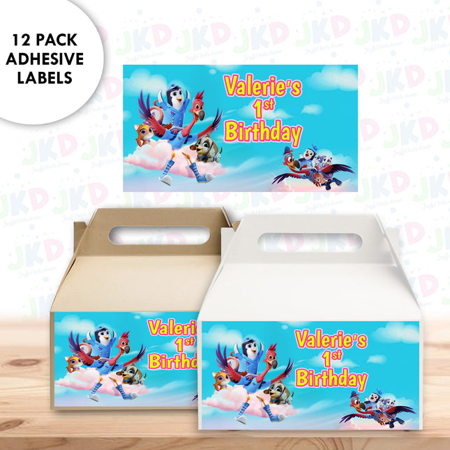 TOTS Gable Box Labels | 12-Pack Stickers | Size 6x3.25in