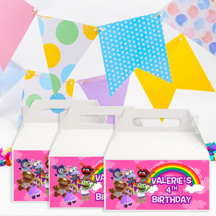 Muppet Babies Gable Box Labels | 12-Pack Stickers | Size 6x3.25in